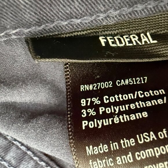 Paige Federal Jeans Mens 30x32 Blue Navy Stretch Straight Leg Casual Preppy - Picture 8 of 15